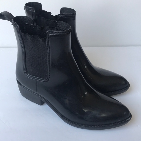 Jeffrey Campbell Shoes - Jeffrey Campbell black ankle rain boots booties 8